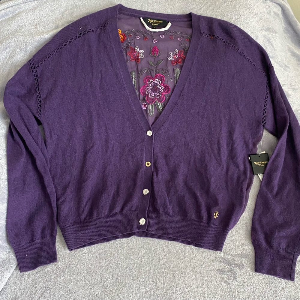 Brand new purple Juicy couture cardigan